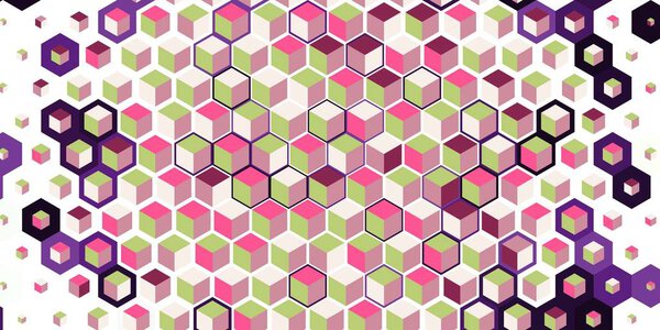 Abstract colorful honeycomb honey seamless pattern hexagon mosaic 