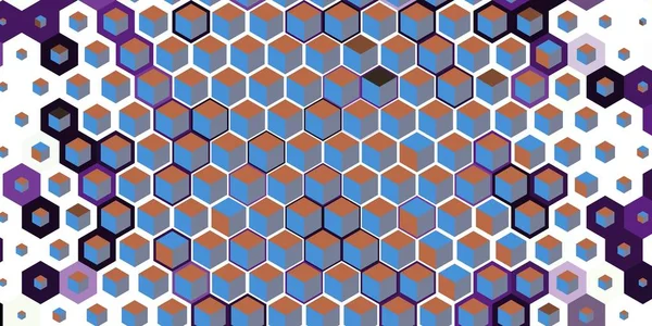 抽象五颜六色的蜂巢蜂蜜无缝图案六边形马赛克 — 图库照片
