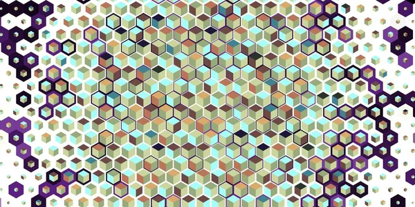 Abstract colorful honeycomb honey seamless pattern hexagon mosaic — Stock Photo, Image