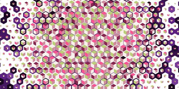 Abstract colorful honeycomb honey seamless pattern hexagon mosaic 
