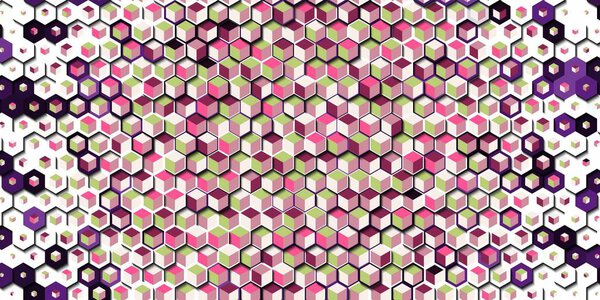 Abstract colorful honeycomb honey seamless pattern hexagon mosaic 