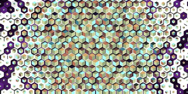 Abstract colorful honeycomb honey seamless pattern hexagon mosaic 
