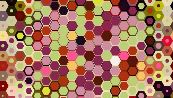 Abstrakt färgglada Honeycomb honung sömlösa mönster Hexagon mosaik — Stockfoto