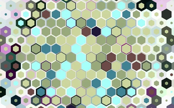 Abstrait miel nid d'abeille coloré motif sans couture mosaïque hexagone — Photo