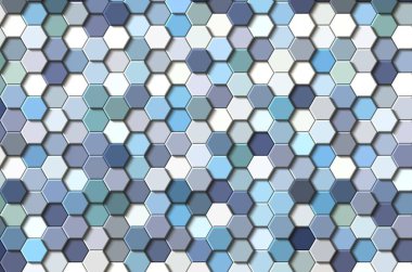 Petek mavi ızgara dikişsiz arka plan veya Altıgen hücre 