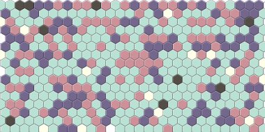 Petek altın ızgara dikişsiz arka plan veya Altıgen hücre 