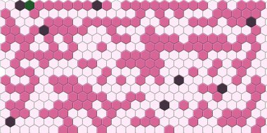 Petek pembe ızgara dikişsiz arka plan veya Altıgen hücre 