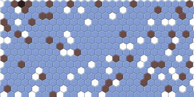 Petek altın ızgara dikişsiz arka plan veya Altıgen hücre 