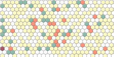 Petek altın ızgara dikişsiz arka plan veya Altıgen hücre 