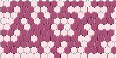 Petek pembe ızgara dikişsiz arka plan veya Altıgen hücre 