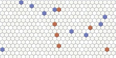 Petek altın ızgara dikişsiz arka plan veya Altıgen hücre 