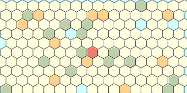 Petek altın ızgara dikişsiz arka plan veya Altıgen hücre 