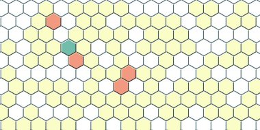 Petek altın ızgara dikişsiz arka plan veya Altıgen hücre 