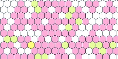 Petek pembe ızgara dikişsiz arka plan veya Altıgen hücre 