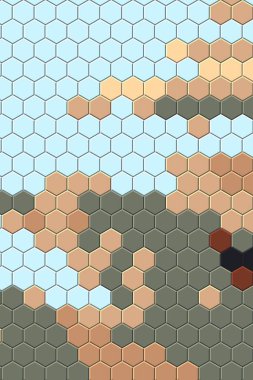 Petek altın ızgara dikişsiz arka plan veya Altıgen hücre 