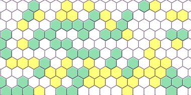 Petek altın ızgara dikişsiz arka plan veya Altıgen hücre 