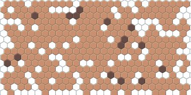 Petek altın ızgara dikişsiz arka plan veya Altıgen hücre 