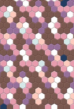 Petek pembe ızgara dikişsiz arka plan veya Altıgen hücre 