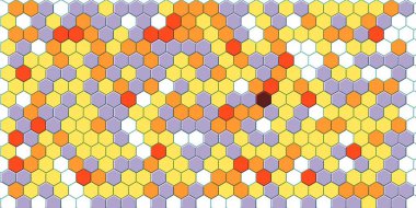 Petek altın ızgara dikişsiz arka plan veya Altıgen hücre 