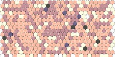 Petek altın ızgara dikişsiz arka plan veya Altıgen hücre 