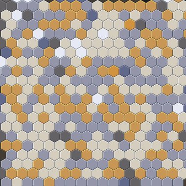 Petek altın ızgara dikişsiz arka plan veya Altıgen hücre 