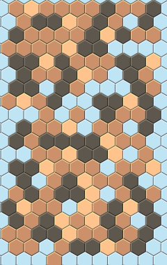 Petek altın ızgara dikişsiz arka plan veya Altıgen hücre 