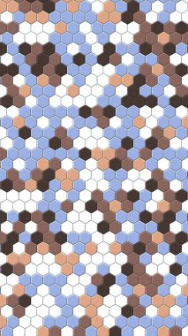 Petek mavi ızgara dikişsiz arka plan veya Altıgen hücre 