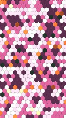 Petek pembe ızgara dikişsiz arka plan veya Altıgen hücre 