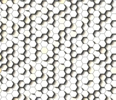 Petek Açık Gri, Gümüş, ızgara dikişsiz arka plan veya Altıgen hücre 