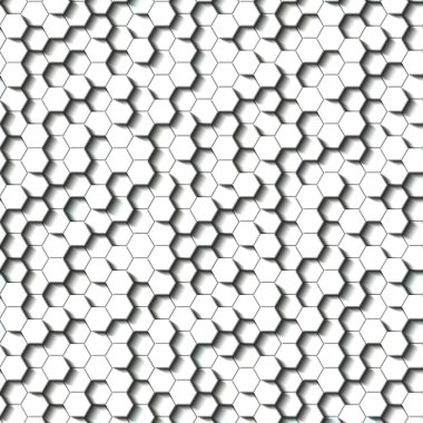 Petek Açık Gri, Gümüş, ızgara dikişsiz arka plan veya Altıgen hücre 