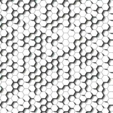 Petek Açık Gri, Gümüş, ızgara dikişsiz arka plan veya Altıgen hücre 