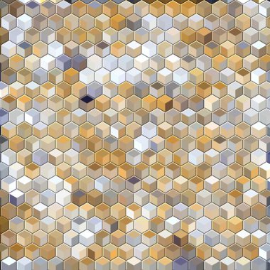 Petek altın ızgara dikişsiz arka plan veya Altıgen hücre 