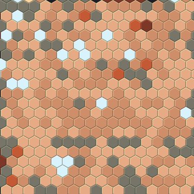 Petek altın ızgara dikişsiz arka plan veya Altıgen hücre 