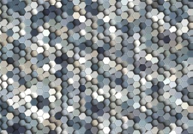 Petek altın ızgara dikişsiz arka plan veya Altıgen hücre 