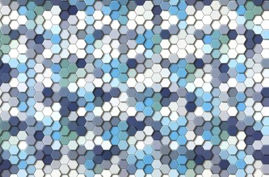 Petek mavi ızgara dikişsiz arka plan veya Altıgen hücre 