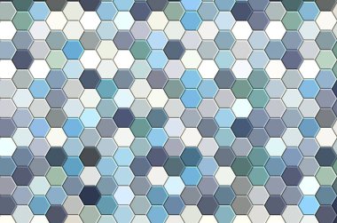 Petek mavi ızgara dikişsiz arka plan veya Altıgen hücre 