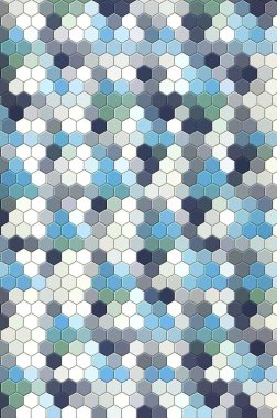 Petek mavi ızgara dikişsiz arka plan veya Altıgen hücre 