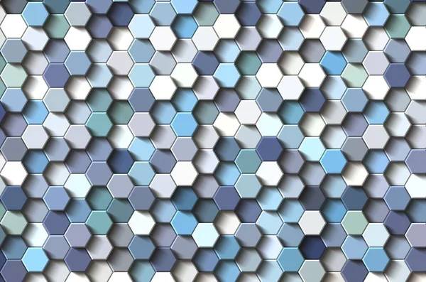 Petek mavi ızgara dikişsiz arka plan veya Altıgen hücre 