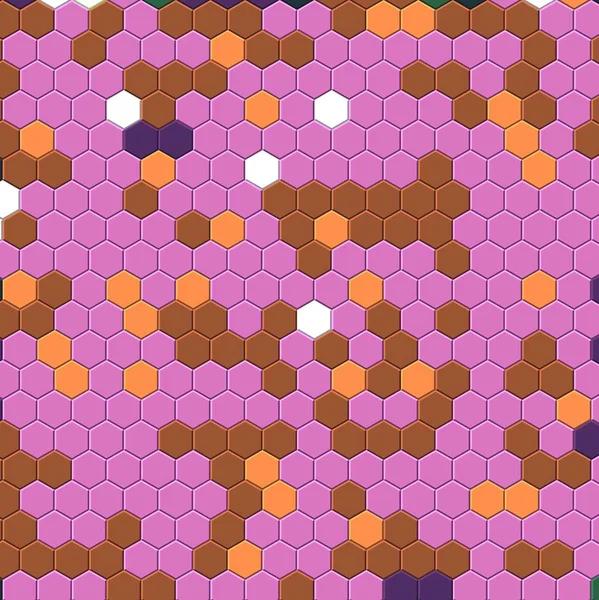 Honeycomb pink grid seamless background or Hexagonal cell