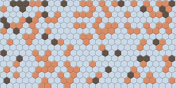 Petek altın ızgara dikişsiz arka plan veya Altıgen hücre 