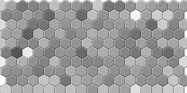 Honeycomb ljusgrå, silver, rutnät sömlös bakgrund eller hexagonal cell — Stockfoto