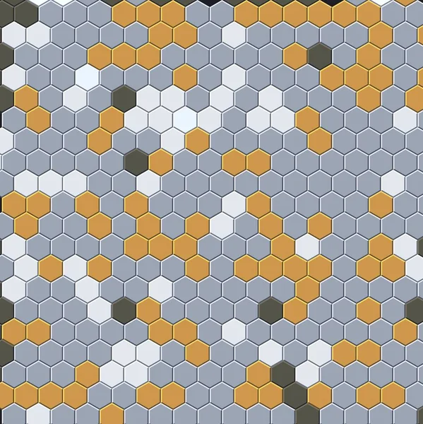 Honeycomb guld rutnät sömlös bakgrund eller hexagonal cell — Stockfoto