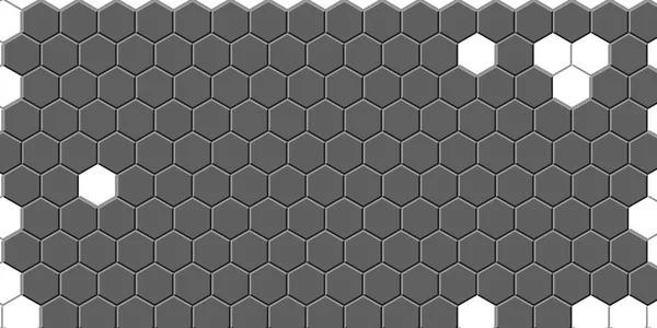 蜂巢浅灰色，银色，网格无缝背景或六角形细胞 — 图库照片