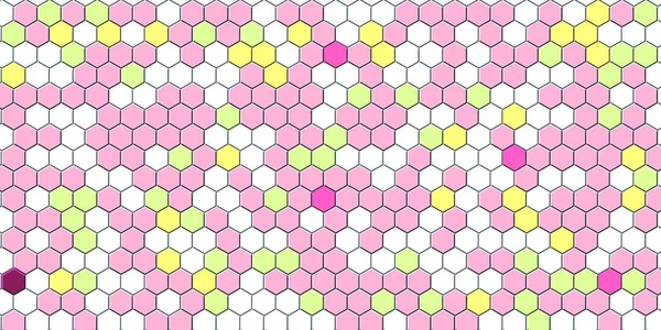 Honeycomb pink grid seamless background or Hexagonal cell