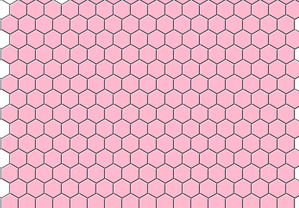 Honeycomb pink grid seamless background or Hexagonal cell