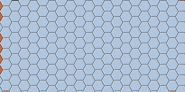 Petek mavi ızgara dikişsiz arka plan veya Altıgen hücre 