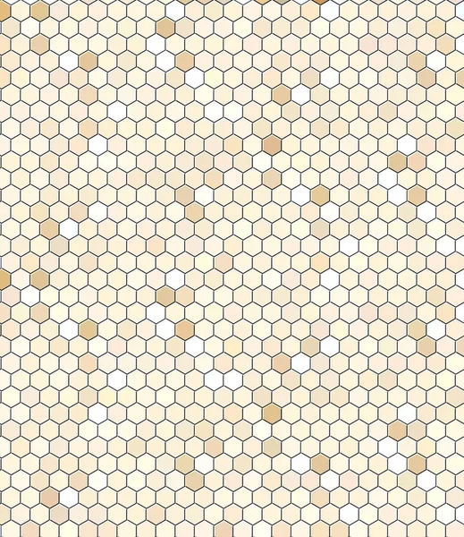 Grille dorée nid d'abeille fond sans couture ou cellule hexagonale — Photo