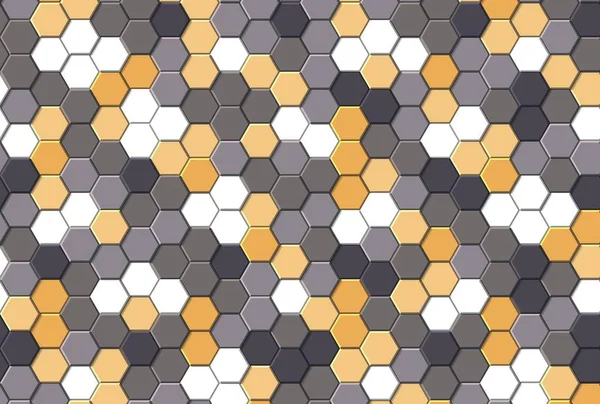 Honeycomb guld rutnät sömlös bakgrund eller hexagonal cell — Stockfoto