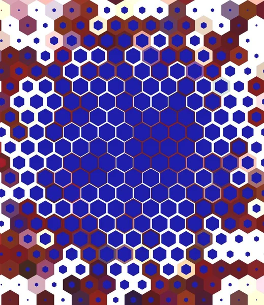 Honeycomb mörkblå, Grid sömlös bakgrund eller hexagonal cell — Stockfoto