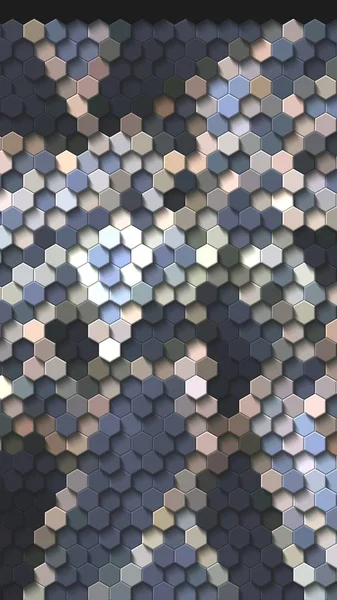 Honeycomb mörkblå, Grid sömlös bakgrund eller hexagonal cell — Stockfoto
